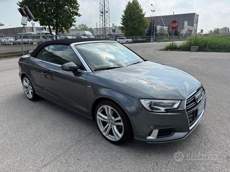 Grigio Usata 2018 Audi A3 Cabriolet S-Line Cabrio | 19.990 € (Buon prezzo) - Immagine 1/4