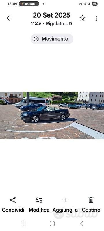 Usata Saab 9-3 Cabriolet 150 CV (110 kW) 2007 Nero Cabrio