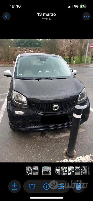 Usata Smart ForFour Passion 71 CV (52 kW) 2015 Nero Utilitaria