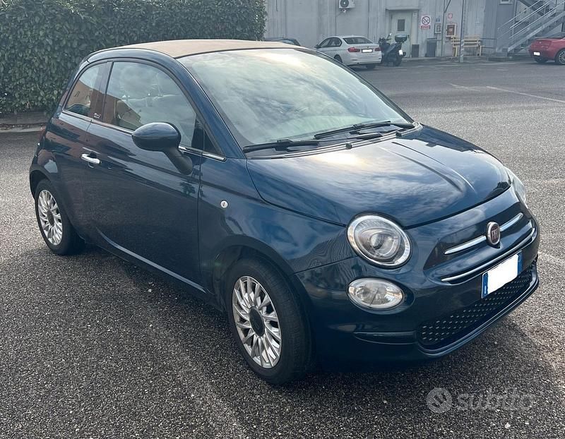 Usata Fiat 500C Lounge 69 CV (50 kW) 2019 Blu Cabrio