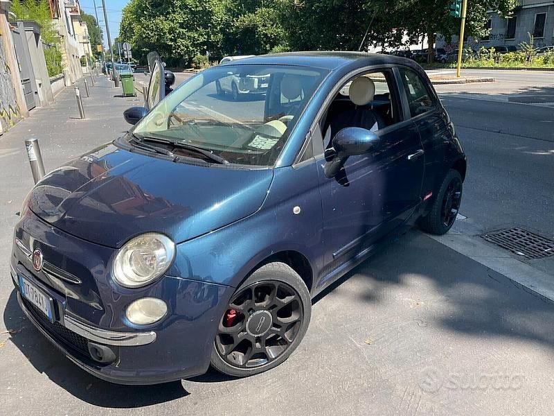 Blu Usata 2009 Fiat 500 Lounge Tre volumi | 6990 € (Buon prezzo) - Immagine 1/4