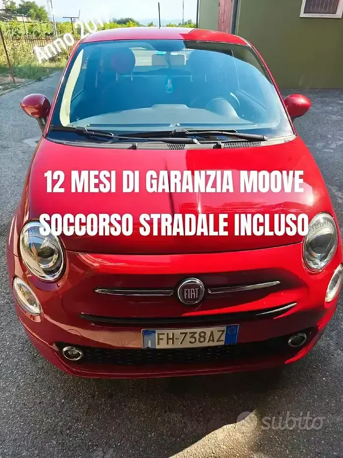 Usata Fiat 500 95 CV (69 kW) 2017 Rosso Berlina