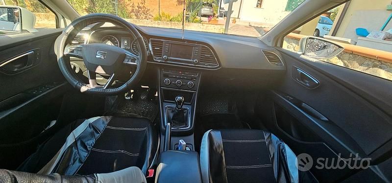 Usata Seat Leon 110 CV (80 kW) 2015 Bianco Berlina