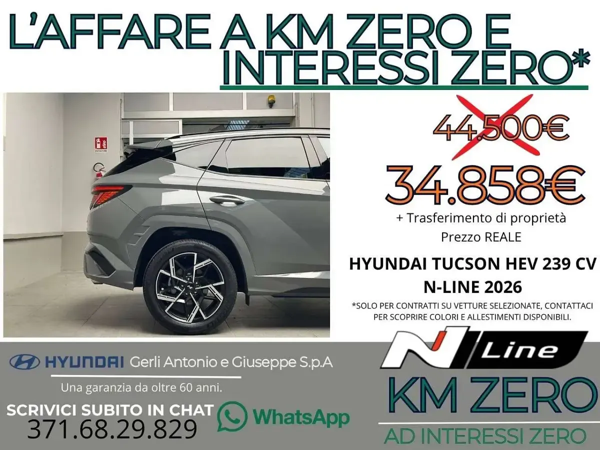 Nuova Hyundai Tucson N Line 179 CV (131 kW) 2026 Shadow grey SUV