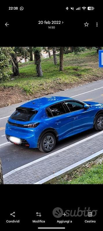 Usata Peugeot 208 100 kW (136 CV) 2021 Blu Utilitaria