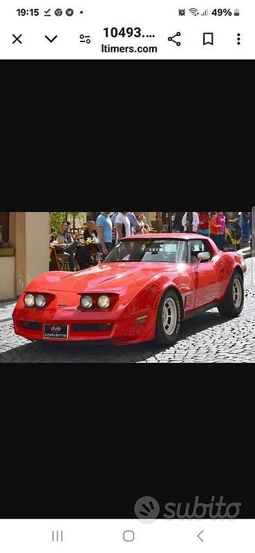 Usata Chevrolet Corvette Stingray 1980 Rosso Coupé