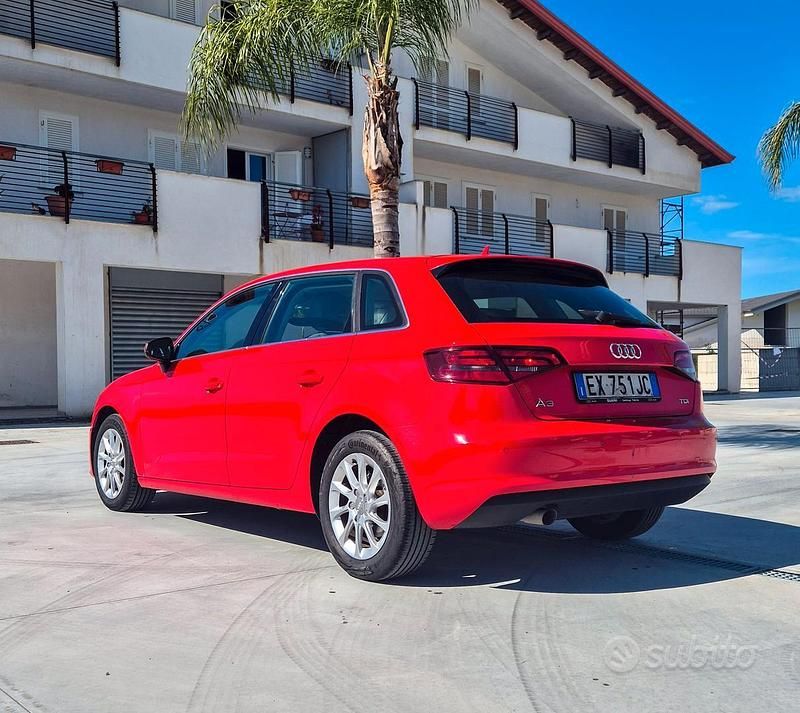 Usata Audi A3 110 CV (80 kW) 2014 Rosso Berlina