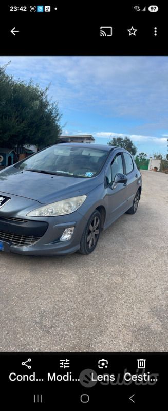 Grigio Usata 2008 Peugeot 308 Due volumi | 3000 € - Immagine 1/3