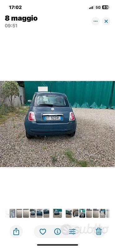 Usata Fiat 500 69 CV (50 kW) 2009 Blu Cabrio