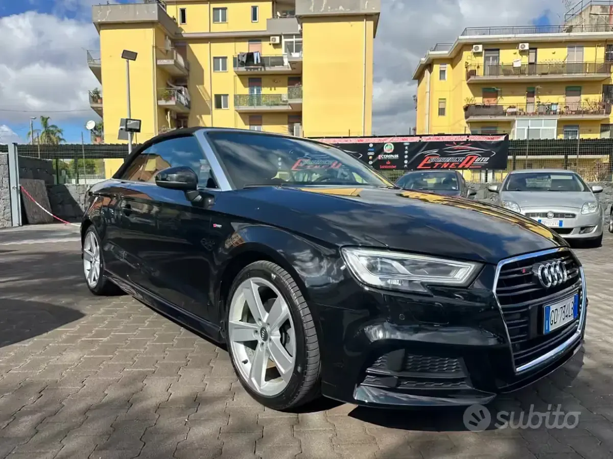 Usata Audi A3 Cabriolet S-Line 150 CV (110 kW) 2018 Nero Cabrio