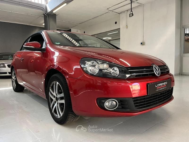Usata VW Golf 105 CV (77 kW) 2011 Rosso Cabrio