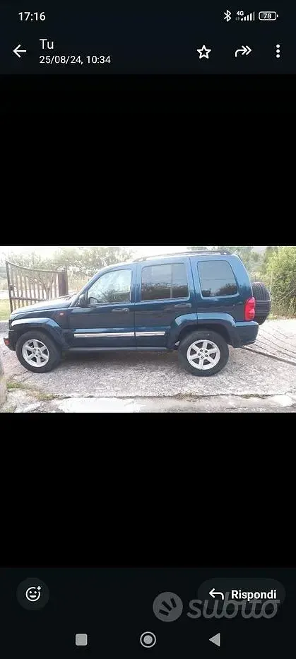 Usata Jeep Cherokee 2003 Blu SUV
