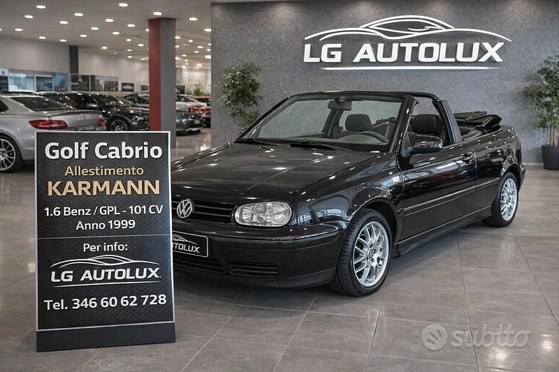 Nero Usata 1999 VW Golf Cabriolet Karmann Cabrio | 4900 € (Cara) - Immagine 1/4