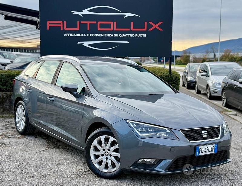 Usata Seat Leon ST 110 CV (80 kW) 2016 Grigio Station wagon