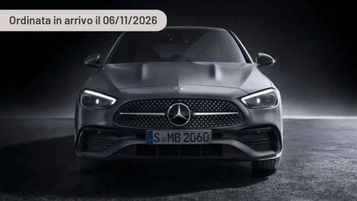 Nuova Mercedes C300e Advanced 313 CV (230 kW) 2026 Argento Berlina