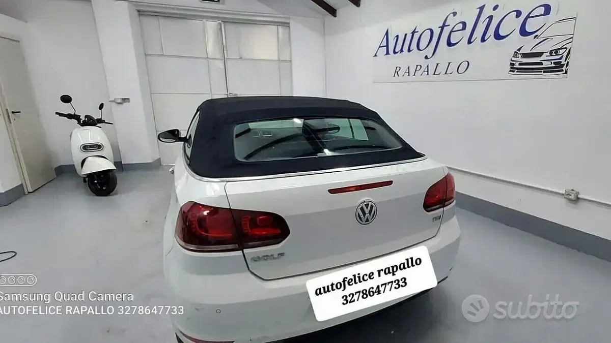 Usata VW Golf 105 CV (77 kW) 2011 Bianco Cabrio