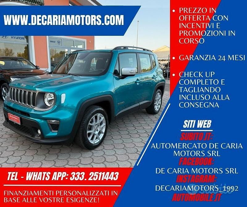 Usata Jeep Renegade Limited 131 CV (96 kW) 2022 Blu SUV