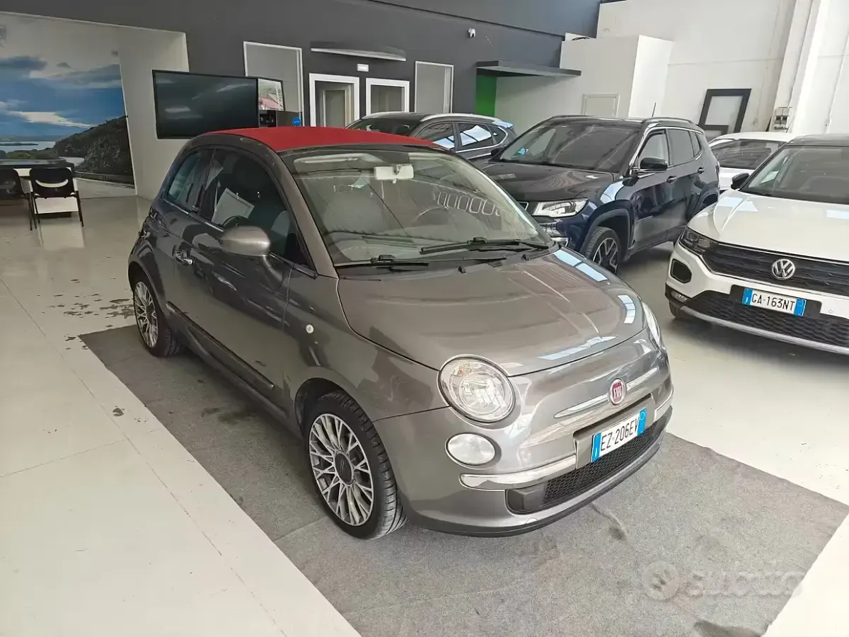 Usata Fiat 500 Lounge 69 CV (50 kW) 2015 Grigio Cabrio