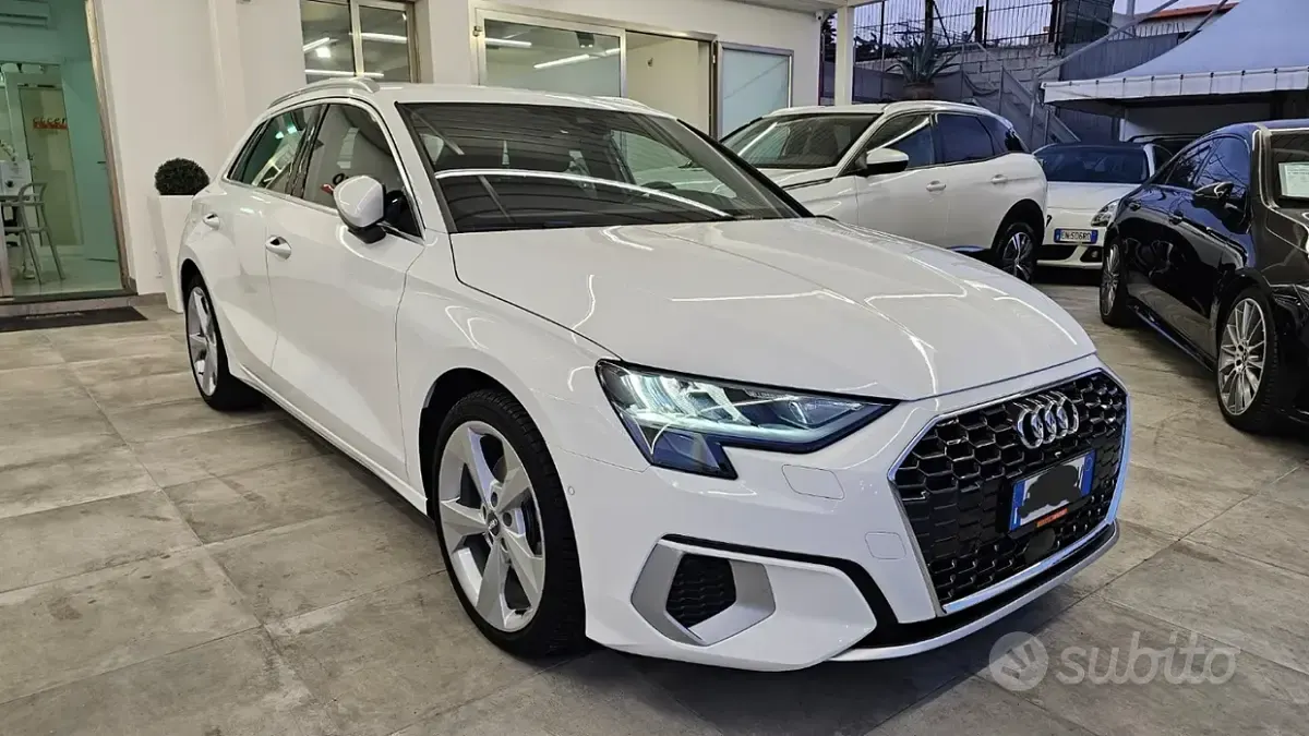 Usata Audi A3 Advanced 150 CV (110 kW) 2020 Bianco Berlina