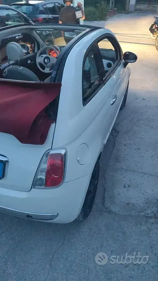 Usata Fiat 500C 95 CV (69 kW) 2010 Bianco Cabrio