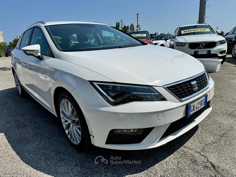 Usata Seat Leon ST Style 116 CV (85 kW) 2020 Bianco Station wagon