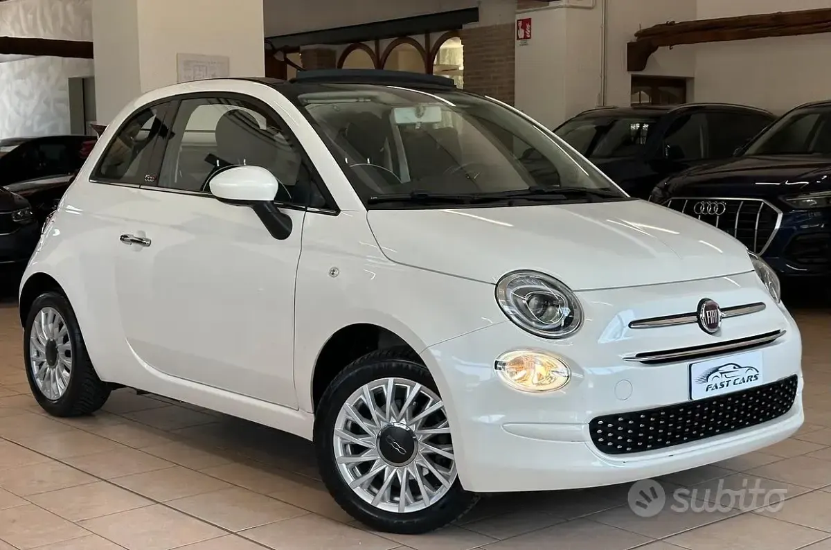 Usata Fiat 500C Lounge 69 CV (50 kW) 2018 Bianco Cabrio