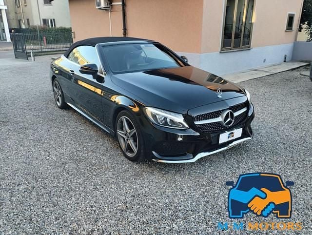 Usata Mercedes C180 AMG line 156 CV (114 kW) 2017 Nero Cabrio