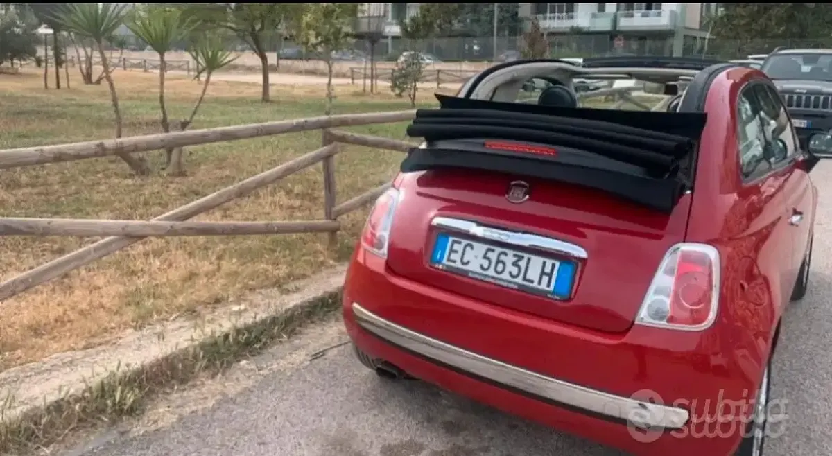 Usata Fiat 500 69 CV (50 kW) 2009 Rosso Cabrio