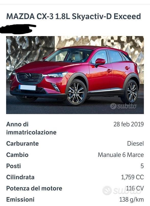 Usata Mazda CX-3 116 CV (85 kW) 2019 Grigio SUV