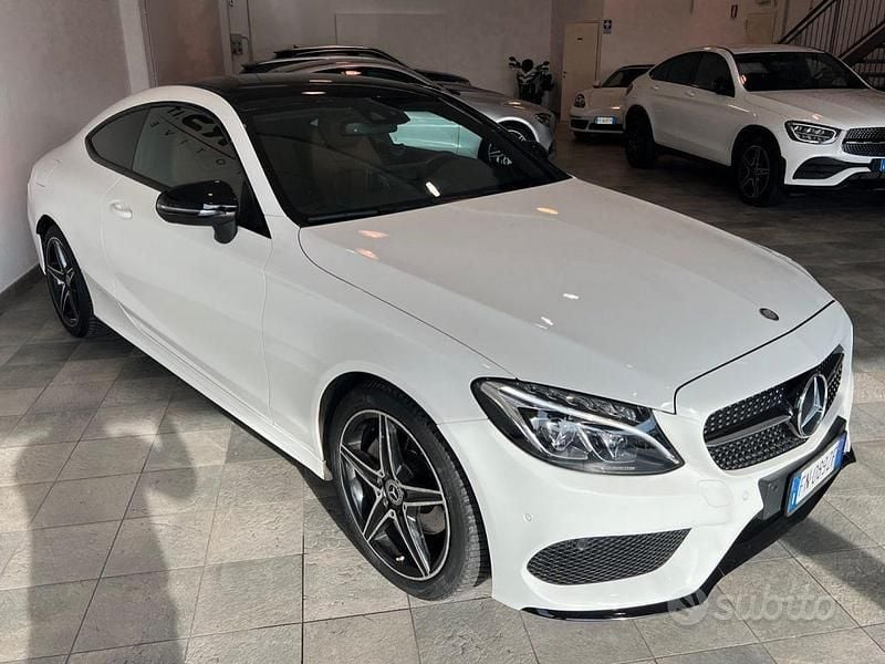 Usata Mercedes C220 Premium Plus 170 CV (125 kW) 2017 Bianco Coupé