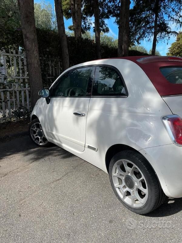 Usata Fiat 500 69 CV (50 kW) 2015 Bianco Cabrio
