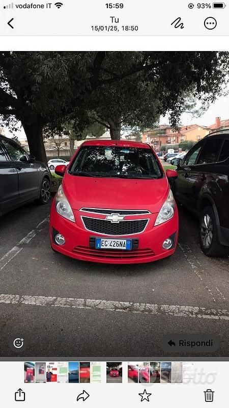 Rosso Usata 2013 Chevrolet Spark Due volumi | 2500 € - Immagine 1/3