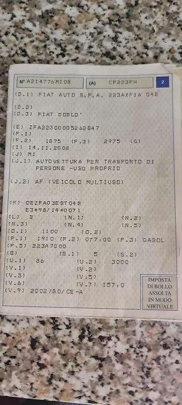 Usata Fiat Doblò Dynamic 105 CV (77 kW) 2008 Monovolume