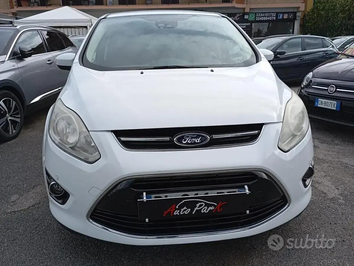Usata Ford C-MAX Titanium 116 CV (85 kW) 2014 Bianco Monovolume
