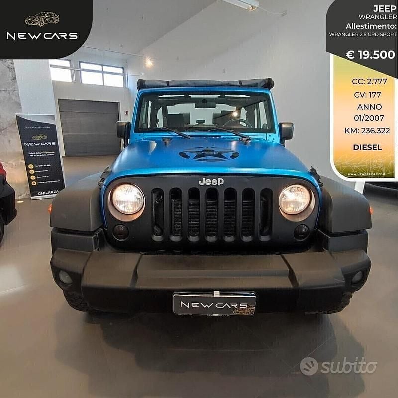 Usata Jeep Wrangler Sport 176 CV (129 kW) 2007 Blu SUV