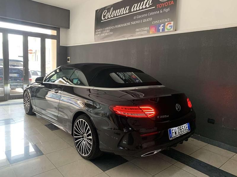 Usata Mercedes C220 Premium 170 CV (125 kW) 2018 Nero Cabrio