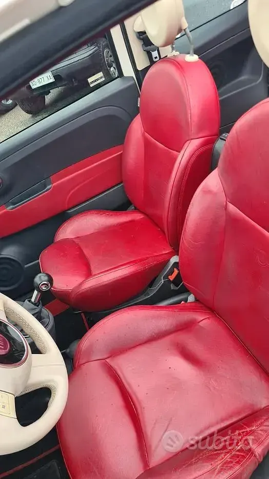 Usata Fiat 500C Lounge 95 CV (69 kW) 2011 Bianco Cabrio