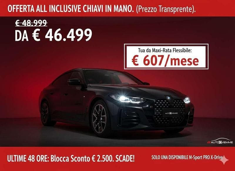 Black sapphire metallizzato Usata 2024 BMW 420 Gran Coupé M Sport Coupé | 46.499 € (Buon prezzo) - Immagine 1/4