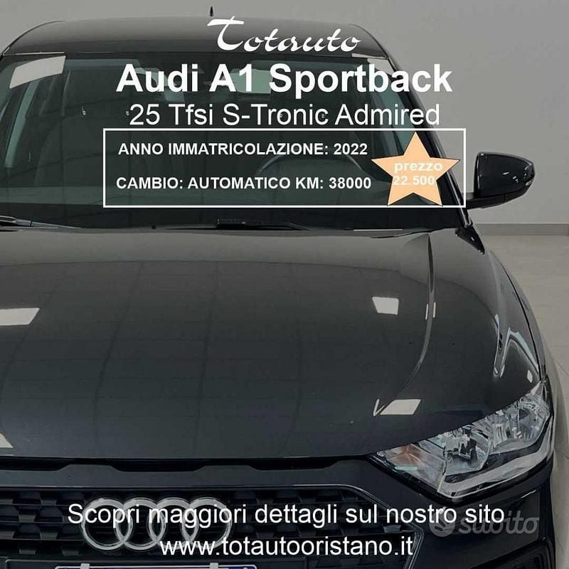 Usata Audi A1 Admired 110 CV (80 kW) 2022 Grigio Utilitaria
