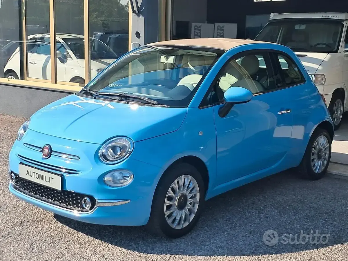 Usata Fiat 500C Lounge 69 CV (50 kW) 2017 Bluazzurro Cabrio