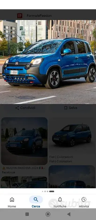 Usata Fiat Panda Cross Cross 69 CV (50 kW) 2022 Bluazzurro Utilitaria