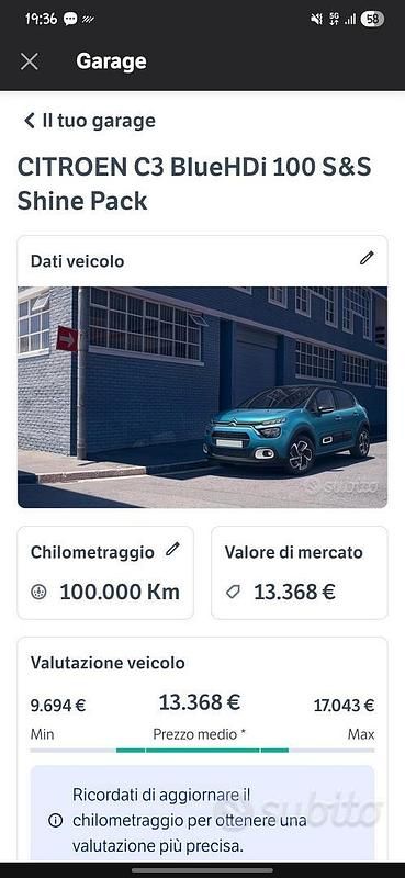 Usata Citroën C3 102 CV (75 kW) 2021 Grigio Berlina