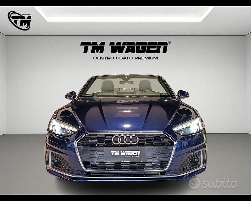 Usata Audi A5 Cabriolet Advanced 245 CV (180 kW) 2021 Blu Cabrio