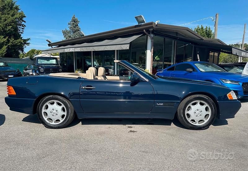 Usata Mercedes SL600 394 CV (289 kW) 1995 Blu Cabrio