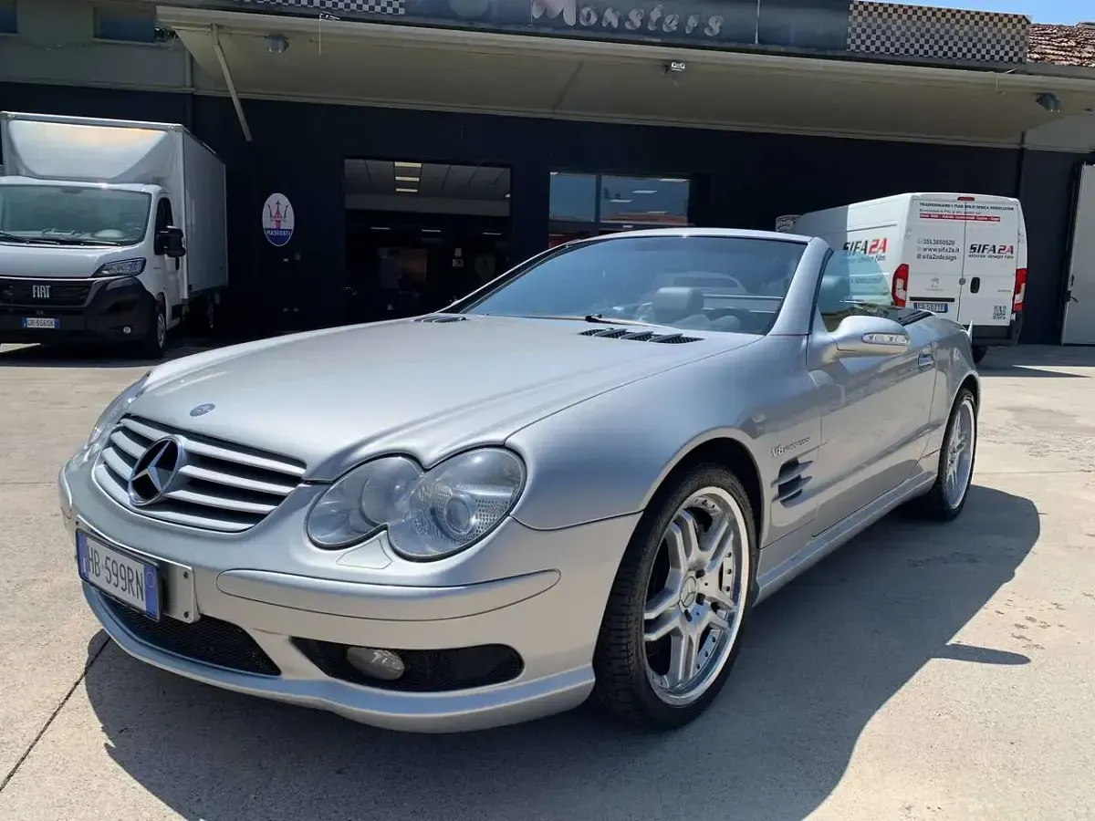 Usata Mercedes SL55 AMG AMG 476 CV (350 kW) 2004 Argento met. Cabrio