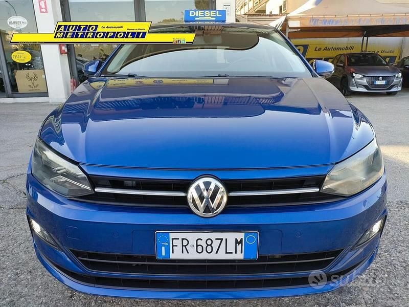 Usata VW Polo Comfortline 95 CV (69 kW) 2018 Blu Utilitaria