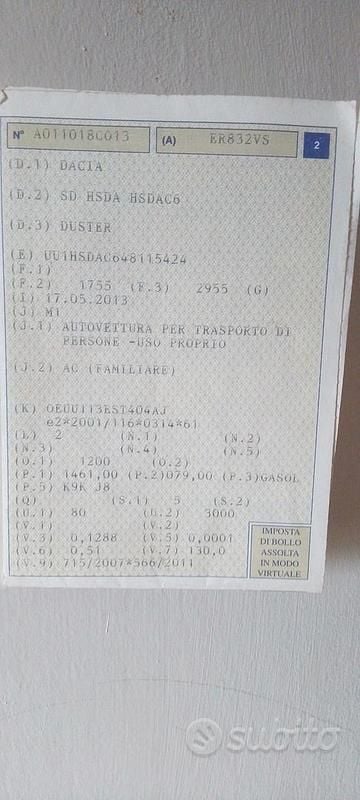 Usata Dacia Duster Lauréate 110 CV (80 kW) 2013 Nero SUV