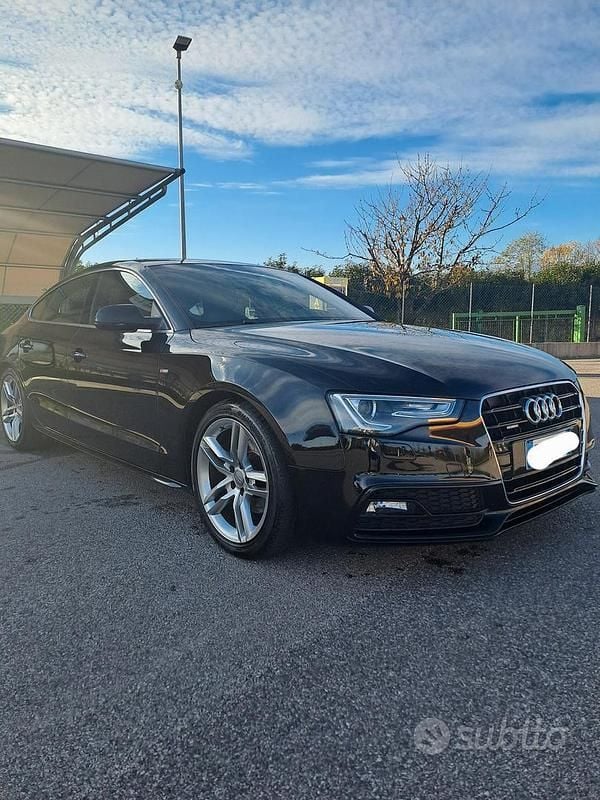 Usata Audi A5 Sportback S-Line 190 CV (139 kW) 2015 Nero Utilitaria