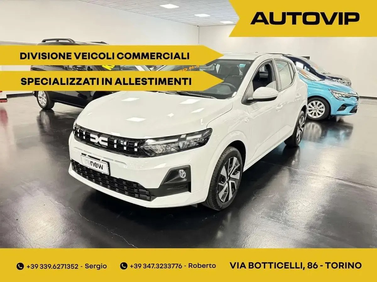 Nuova Dacia Sandero Expression 91 CV (66 kW) 2026 Bianco Utilitaria