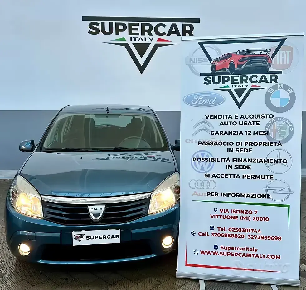 Usata Dacia Sandero 75 CV (55 kW) 2009 Grigio Berlina
